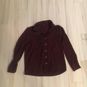Dynamite Burgundy Button up blouse